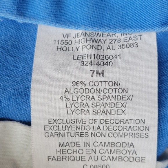 Electric Blue Capri Jeans Straight Leg Cropped 7 - Picture 8 of 8